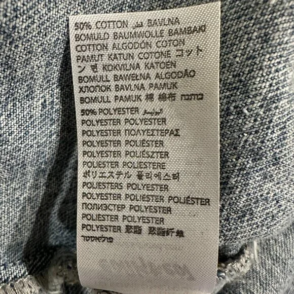 Edikted Cropped Denim Jacket & Malia Printed Wide Leg Jeans Streetwear - Picture 7 of 16